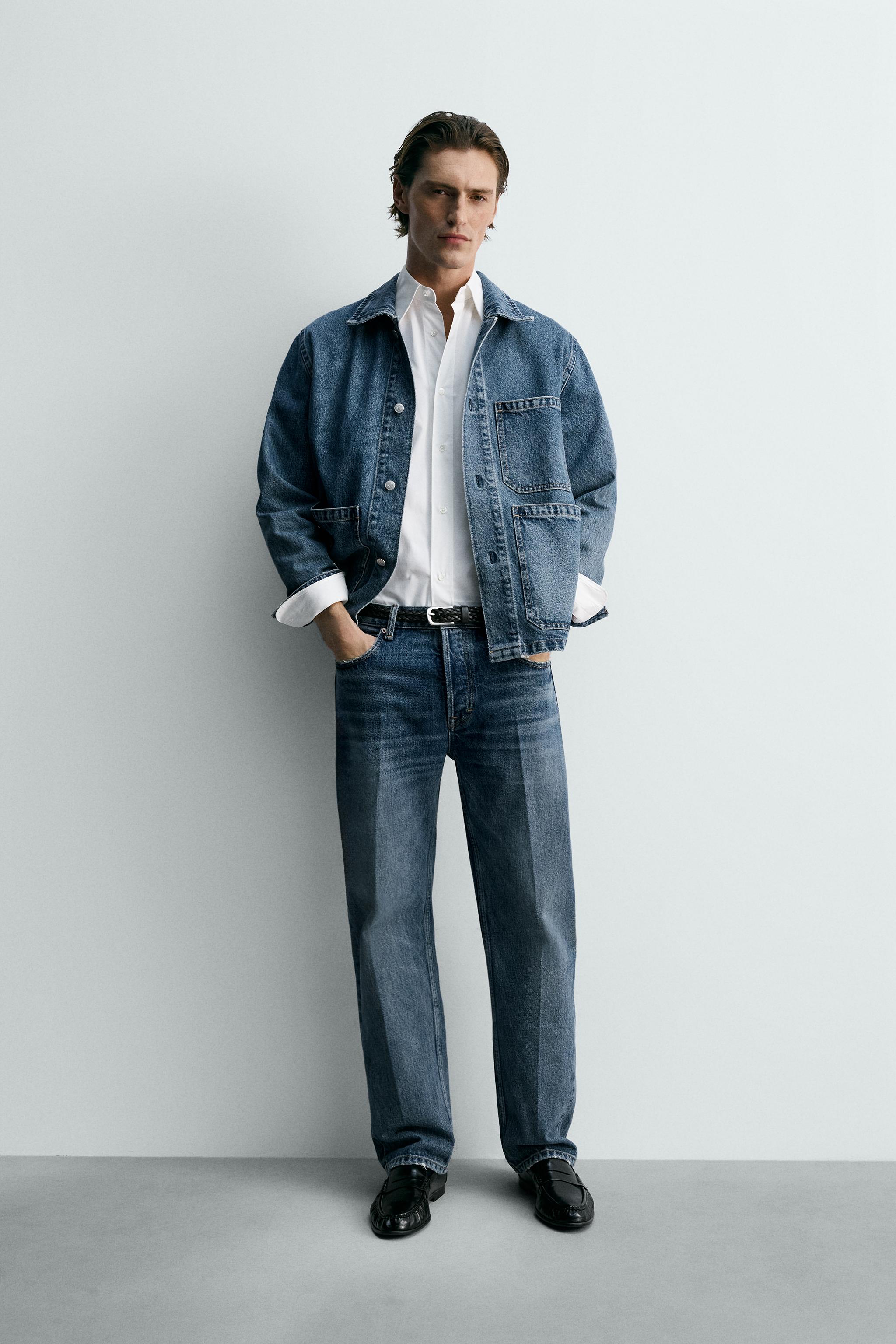 RELAXED FIT DENIM JACKET WITH POCKETS